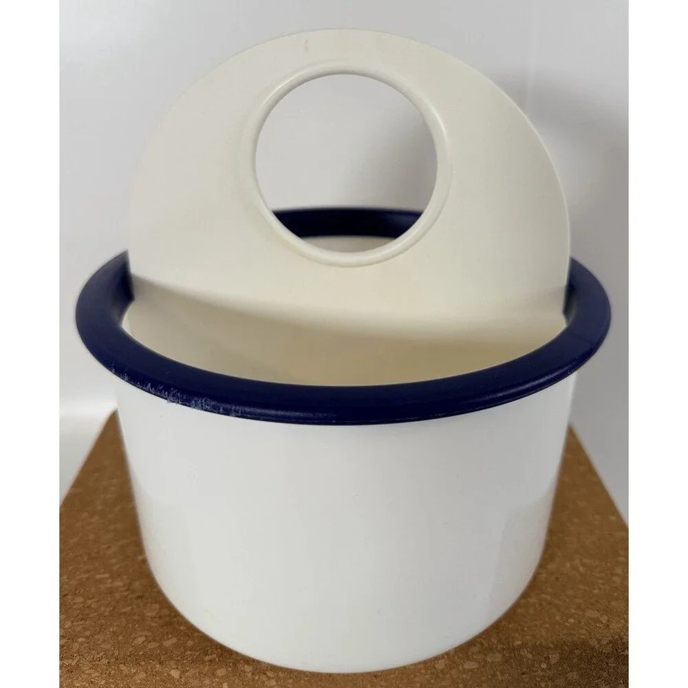 VINTAGE Tupperware Shower Sink Utensil Caddy Blue White Removable Drainer Handle
